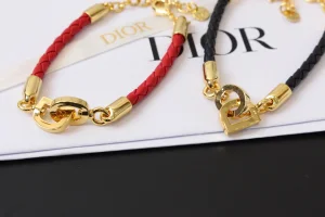 Dior CD Lock Bracelet Black Calfskin
