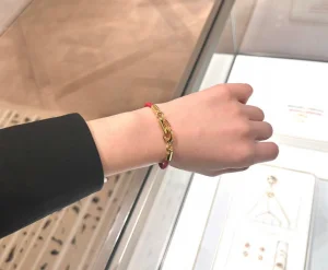Dior CD Lock Bracelet Red Calfskin