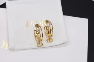 Dior Gold D Backstage Earrings