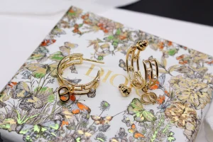 Dior Gold D Backstage Earrings
