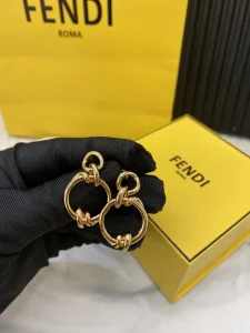 Fendi Filo Yellow Gold Earrings