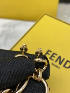 Fendi Filo Yellow Gold Earrings