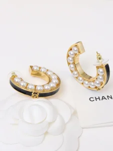 Chanel Hoop Pearls Earrings