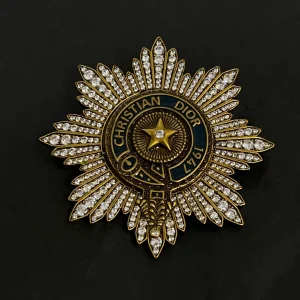 Dior Buffalo Star Brooch Gold