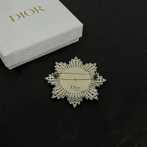 Dior Buffalo Star Brooch Silver