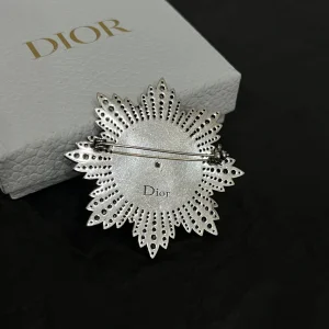 Dior Buffalo Star Brooch Silver