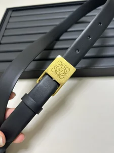 Loewe Amazona Leather Belt Black 25MM