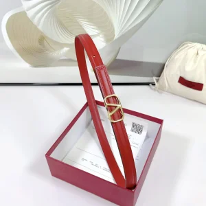 Valentino Vlogo Leather Belt Red 20MM