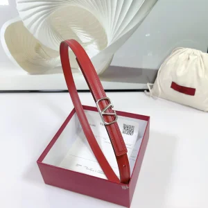 Valentino Vlogo Leather Belt Red 20MM