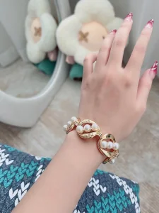 Chanel Gold Metal Pearls Necklaces