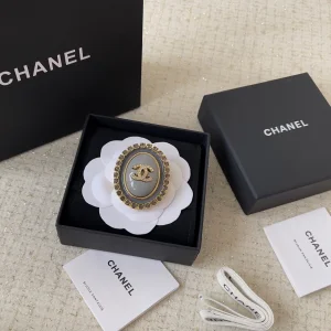 Chanel Crystal CC Coco Mark Brooch