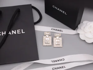 Chanel Crystal CC Bottle Earrings