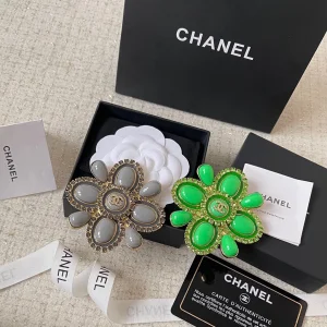 Chanel Pearl Crystal CC Brooch