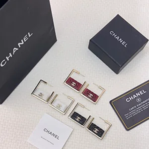 Chanel CC Logo Stud Earrings
