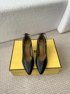 Fendi Black Leather Pumps 100MM