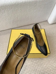 Fendi Black Leather Pumps 100MM