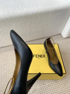 Fendi Black Leather Pumps 100MM