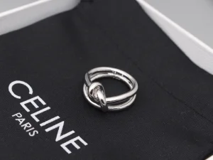 Celine White Gold Knot Rings