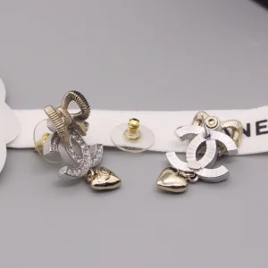 Chanel CC Logo Bowknot Earrings