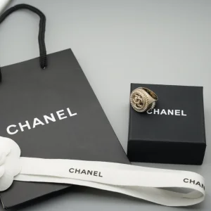 Chanel CC Logo Gold Metal Rings