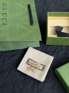 Gucci Blondie Crystal Hoop Earrings