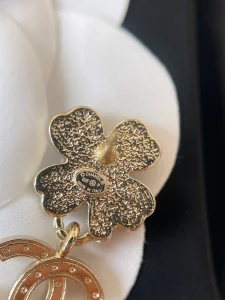 Chanel Crystal CC Flower Earrings