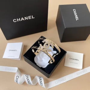 Chanel Crystal CC Open Cuff Bracelets