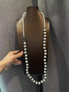 Chanel Vintage CC Long Pearl Necklaces