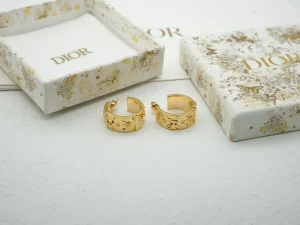 Dior Celeste Gold Metal Earrings