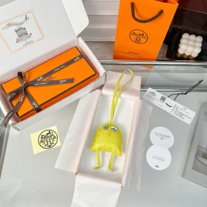 Hermes Hibouton Bag Charm Yellow