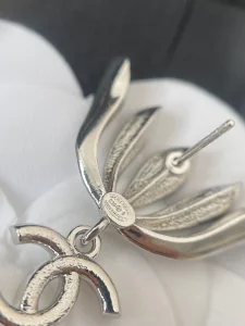 Chanel Crystal CC Pendant Earrings