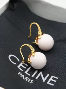 Celine Sorbet White Earrings